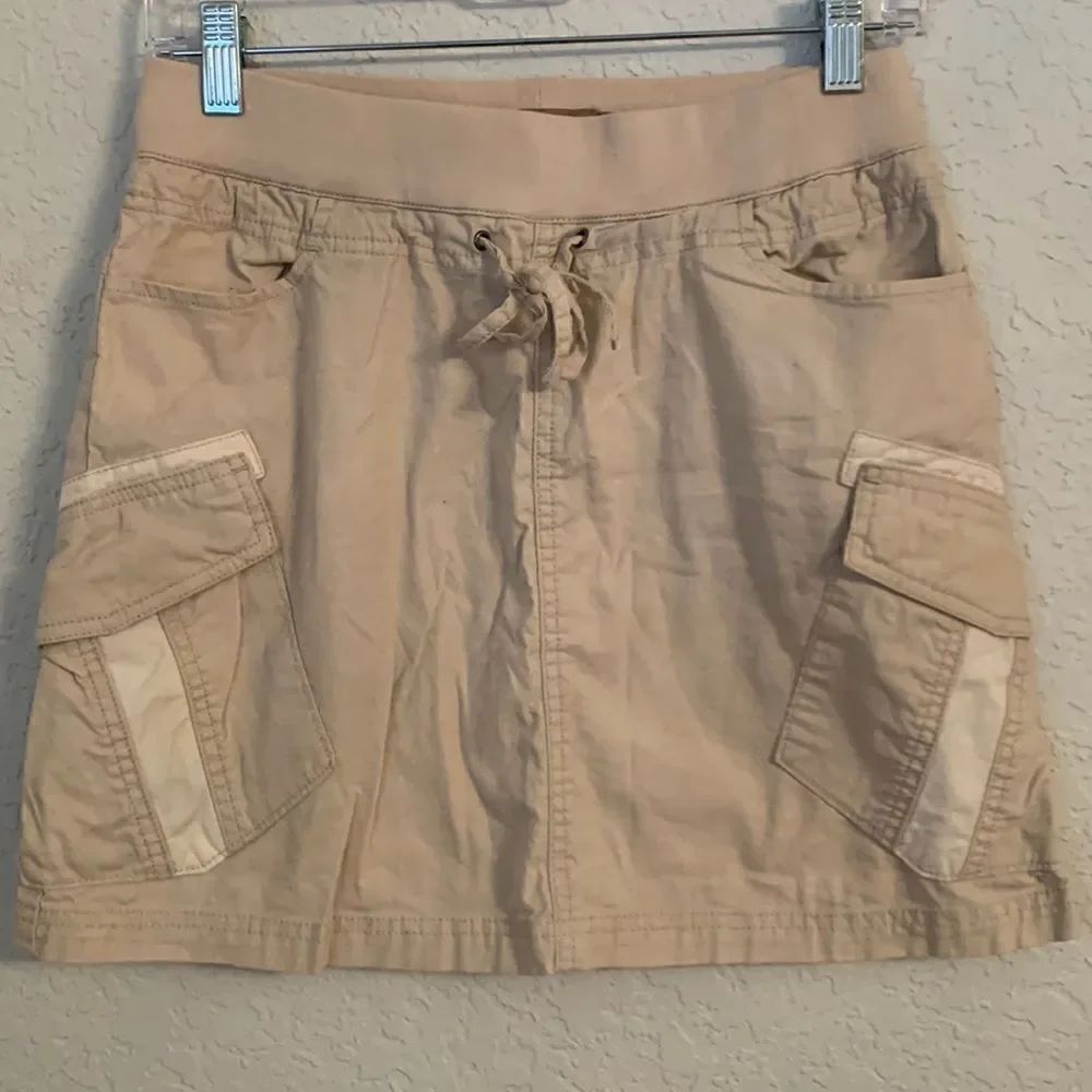 Prana Women’s Pull One with Drawstring Cargo Utility Mini Skirt Size XS